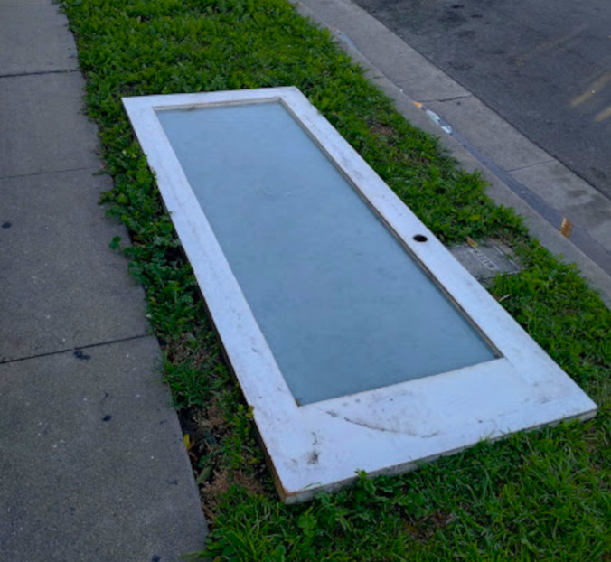 door in the grass